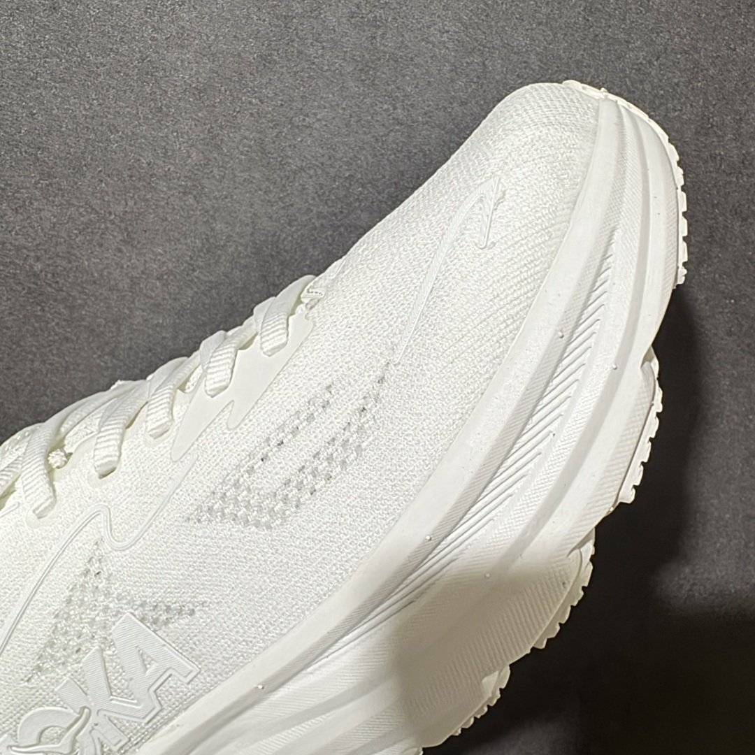 HOKA M CLIFTON 10 轻量低帮户外越野跑鞋 户外山脉越野轻量运动跑鞋 鞋面用轻的无缝架构 鞋带用了弹性不易