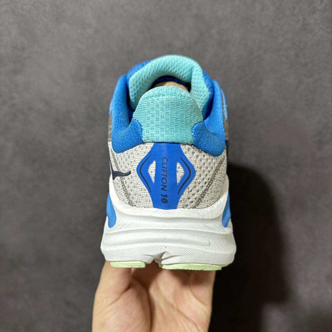HOKA M CLIFTON 10 轻量低帮户外越野跑鞋 户外山脉越野轻量运动跑鞋 鞋面用轻的无缝架构 鞋带用了弹性不易