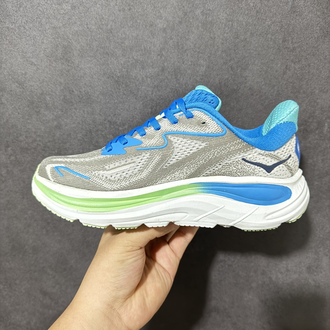 HOKA M CLIFTON 10 轻量低帮户外越野跑鞋 户外山脉越野轻量运动跑鞋 鞋面用轻的无缝架构 鞋带用了弹性不易