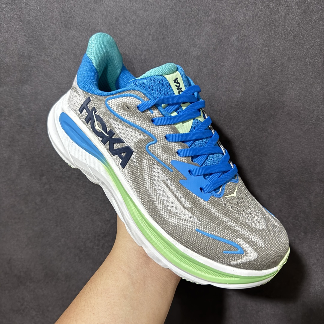 HOKA M CLIFTON 10 轻量低帮户外越野跑鞋 户外山脉越野轻量运动跑鞋 鞋面用轻的无缝架构 鞋带用了弹性不易