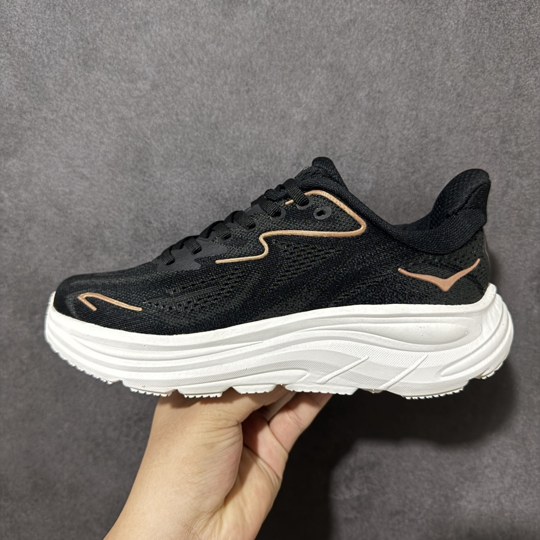 HOKA M CLIFTON 10 轻量低帮户外越野跑鞋 户外山脉越野轻量运动跑鞋 鞋面用轻的无缝架构 鞋带用了弹性不易