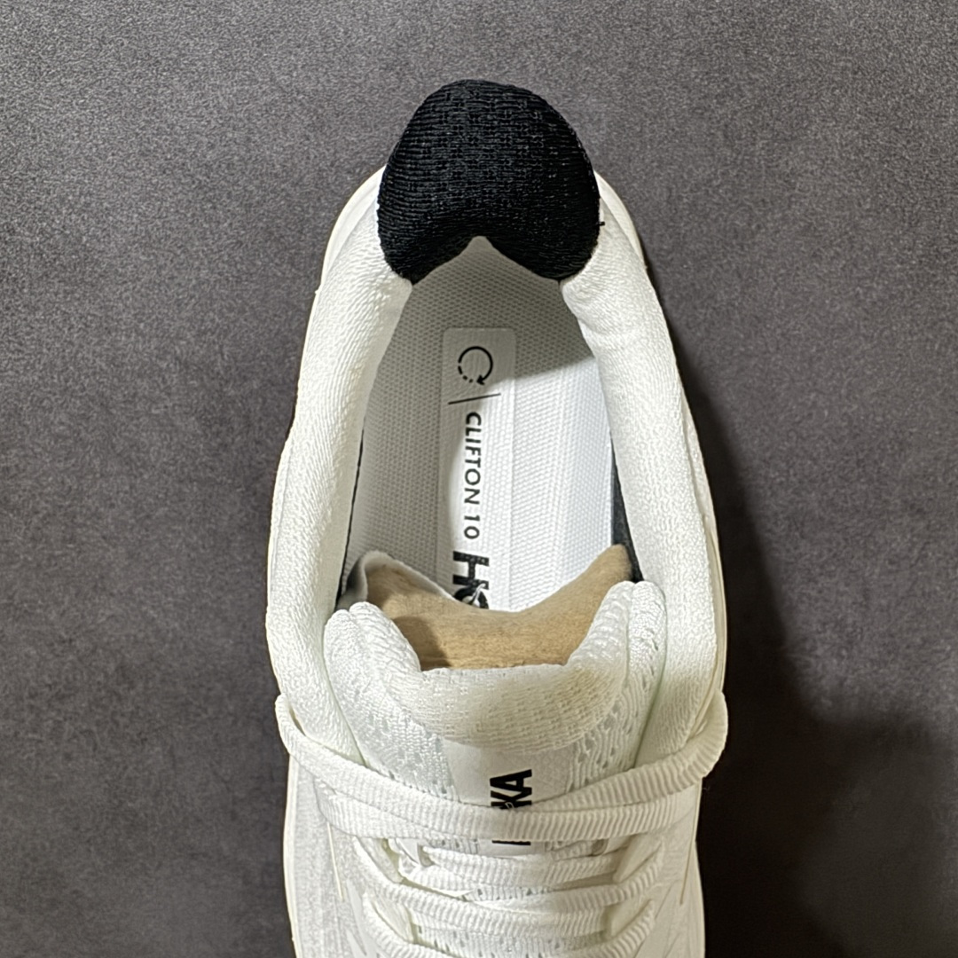 HOKA M CLIFTON 10 轻量低帮户外越野跑鞋 户外山脉越野轻量运动跑鞋 鞋面用轻的无缝架构 鞋带用了弹性不易