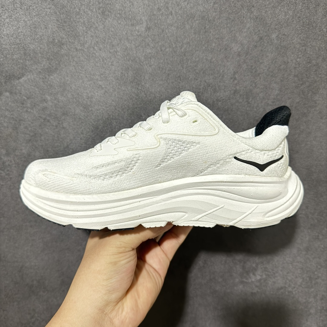 HOKA M CLIFTON 10 轻量低帮户外越野跑鞋 户外山脉越野轻量运动跑鞋 鞋面用轻的无缝架构 鞋带用了弹性不易