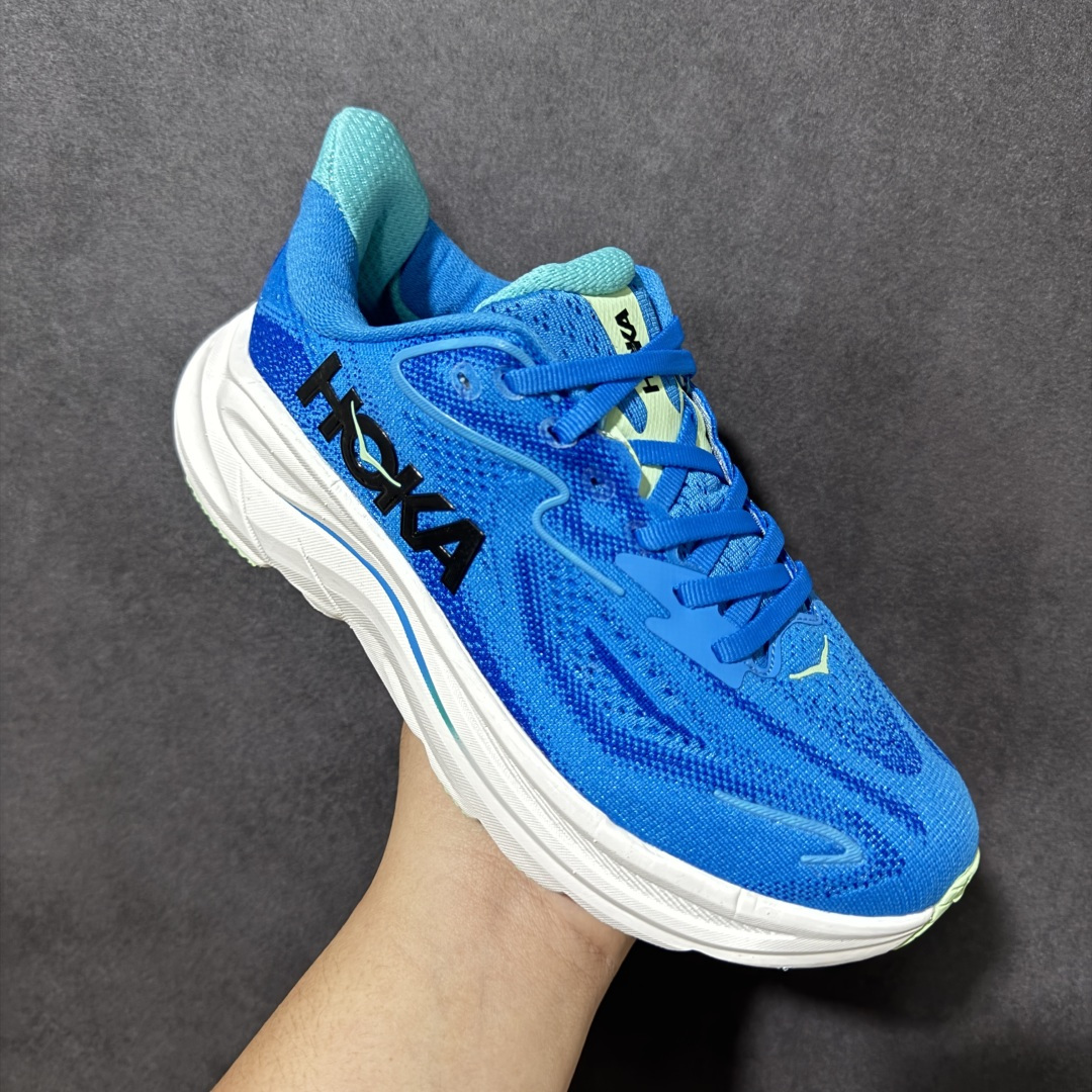 HOKA M CLIFTON 10 轻量低帮户外越野跑鞋 户外山脉越野轻量运动跑鞋 鞋面用轻的无缝架构 鞋带用了弹性不易