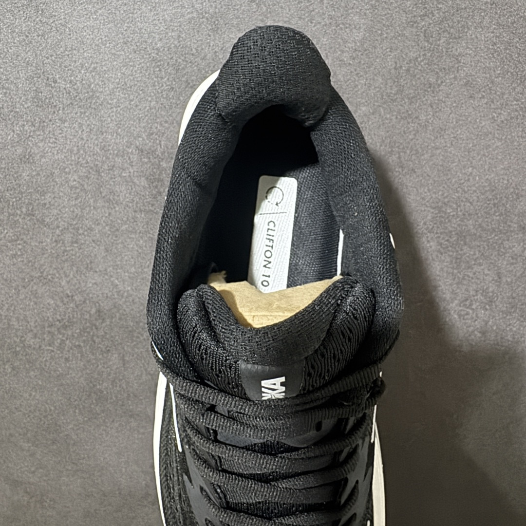 HOKA M CLIFTON 10 轻量低帮户外越野跑鞋 户外山脉越野轻量运动跑鞋 鞋面用轻的无缝架构 鞋带用了弹性不易