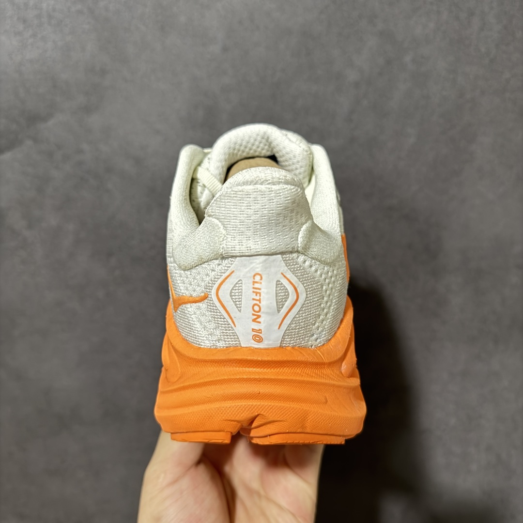 HOKA M CLIFTON 10 轻量低帮户外越野跑鞋 户外山脉越野轻量运动跑鞋 鞋面用轻的无缝架构 鞋带用了弹性不易