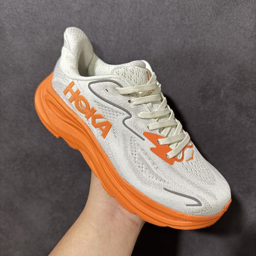 HOKA M CLIFTON 10 轻量低帮户外越野跑鞋 户外山脉越野轻量运动跑鞋 鞋面用轻的无缝架构 鞋带用了弹性不易