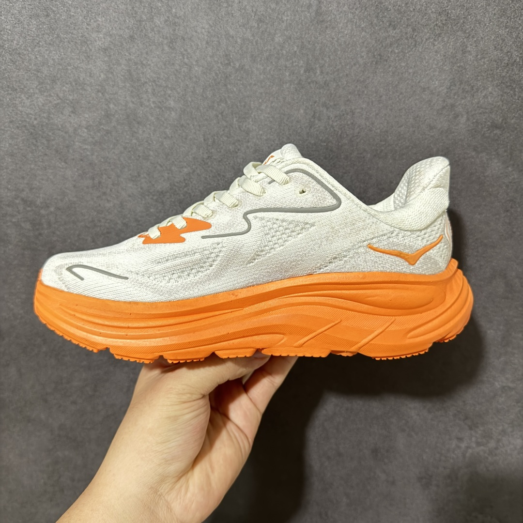 HOKA M CLIFTON 10 轻量低帮户外越野跑鞋 户外山脉越野轻量运动跑鞋 鞋面用轻的无缝架构 鞋带用了弹性不易