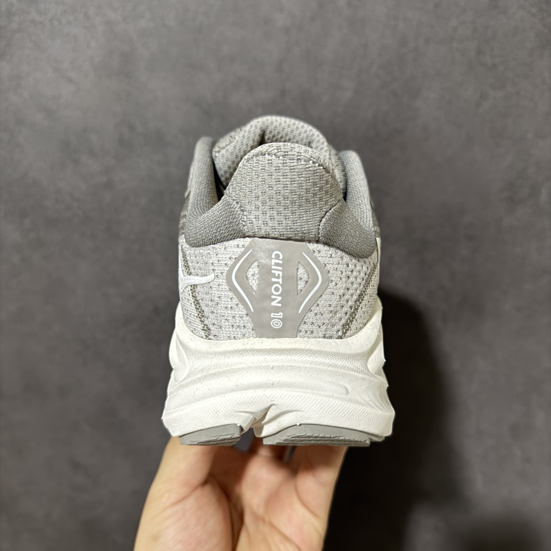 HOKA M CLIFTON 10 轻量低帮户外越野跑鞋 户外山脉越野轻量运动跑鞋 鞋面用轻的无缝架构 鞋带用了弹性不易