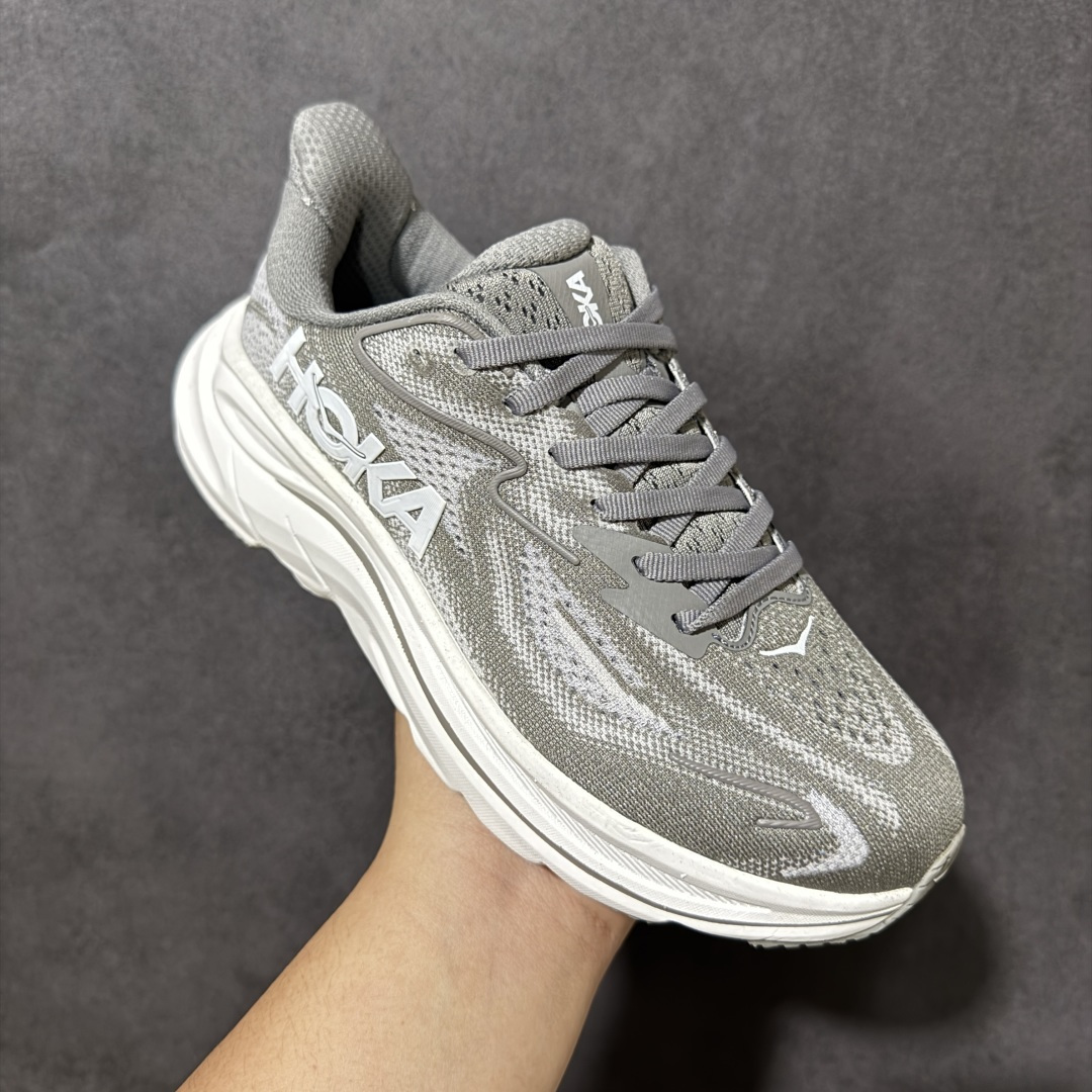 HOKA M CLIFTON 10 轻量低帮户外越野跑鞋 户外山脉越野轻量运动跑鞋 鞋面用轻的无缝架构 鞋带用了弹性不易