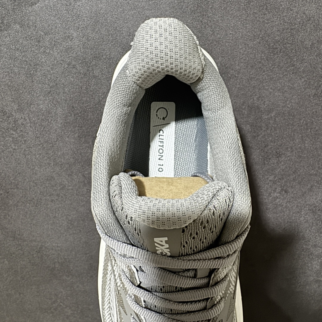 HOKA M CLIFTON 10 轻量低帮户外越野跑鞋 户外山脉越野轻量运动跑鞋 鞋面用轻的无缝架构 鞋带用了弹性不易
