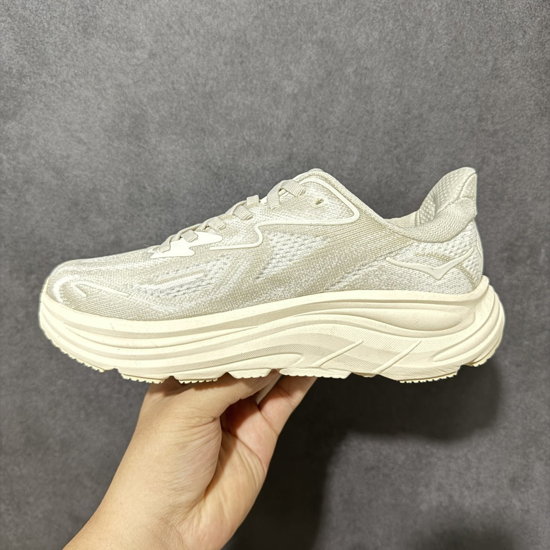HOKA M CLIFTON 10 轻量低帮户外越野跑鞋 户外山脉越野轻量运动跑鞋 鞋面用轻的无缝架构 鞋带用了弹性不易