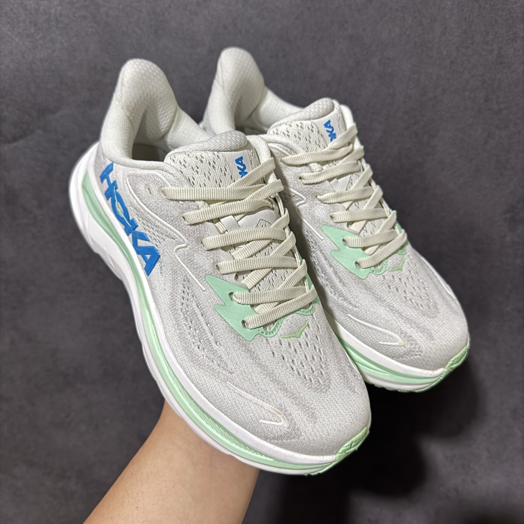 HOKA M CLIFTON 10 合集 轻量低帮户外越野跑鞋 户外山脉越野轻量运动跑鞋 鞋面用轻的无缝架构 鞋带用了弹