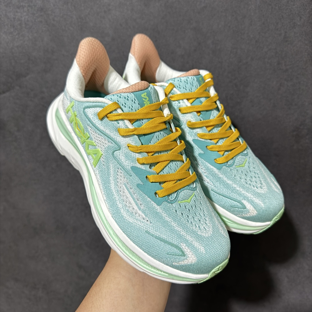 HOKA M CLIFTON 10 合集 轻量低帮户外越野跑鞋 户外山脉越野轻量运动跑鞋 鞋面用轻的无缝架构 鞋带用了弹