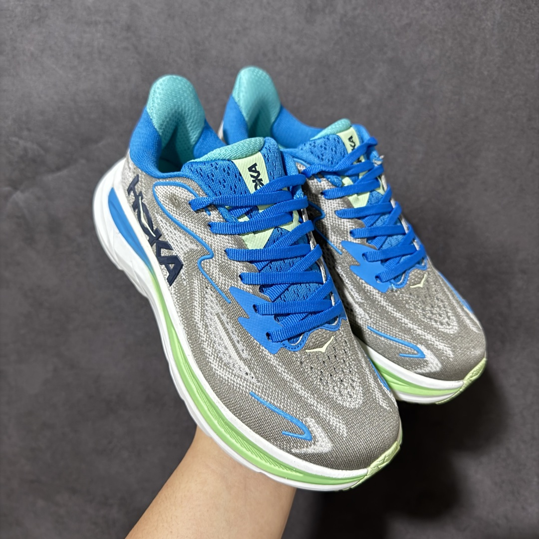 HOKA M CLIFTON 10 合集 轻量低帮户外越野跑鞋 户外山脉越野轻量运动跑鞋 鞋面用轻的无缝架构 鞋带用了弹
