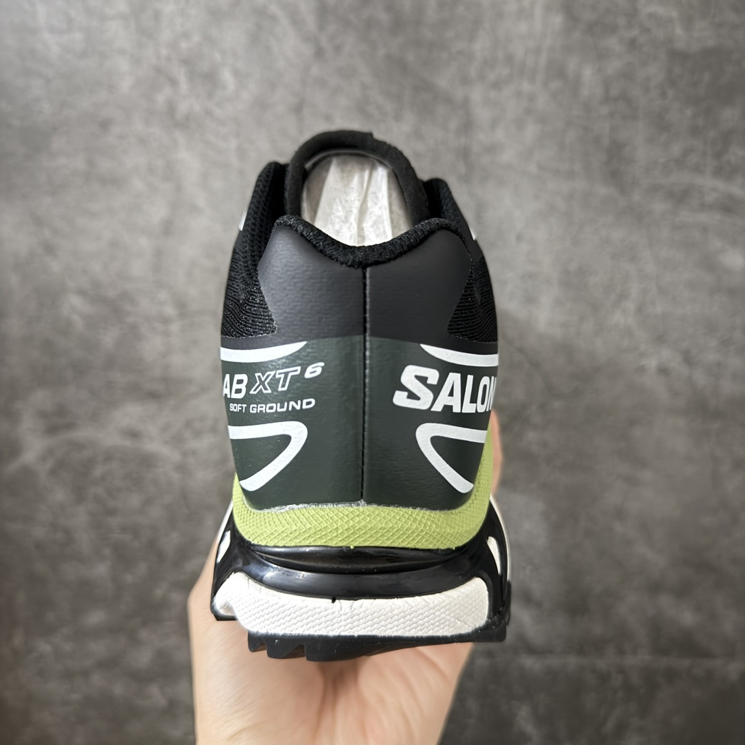 SALOMON萨洛蒙 XT-6 舒适百搭 户外越野耐磨包裹性支撑 男女同款低帮跑步鞋 黑绿  全新品质 巅峰之作 所有配