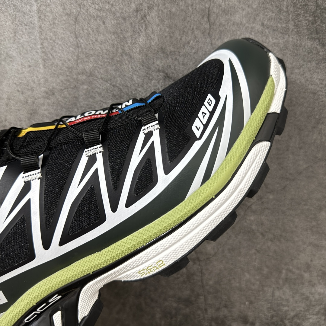 SALOMON萨洛蒙 XT-6 舒适百搭 户外越野耐磨包裹性支撑 男女同款低帮跑步鞋 黑绿  全新品质 巅峰之作 所有配