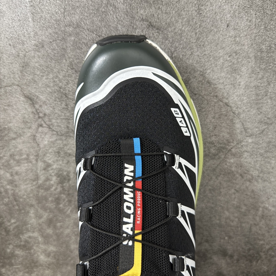 SALOMON萨洛蒙 XT-6 舒适百搭 户外越野耐磨包裹性支撑 男女同款低帮跑步鞋 黑绿  全新品质 巅峰之作 所有配