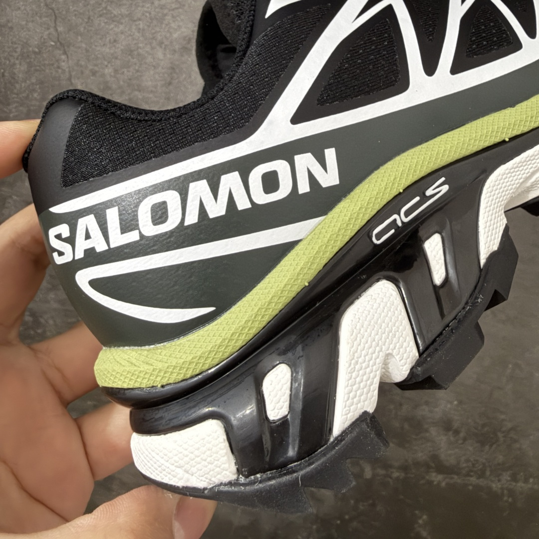 SALOMON萨洛蒙 XT-6 舒适百搭 户外越野耐磨包裹性支撑 男女同款低帮跑步鞋 黑绿  全新品质 巅峰之作 所有配
