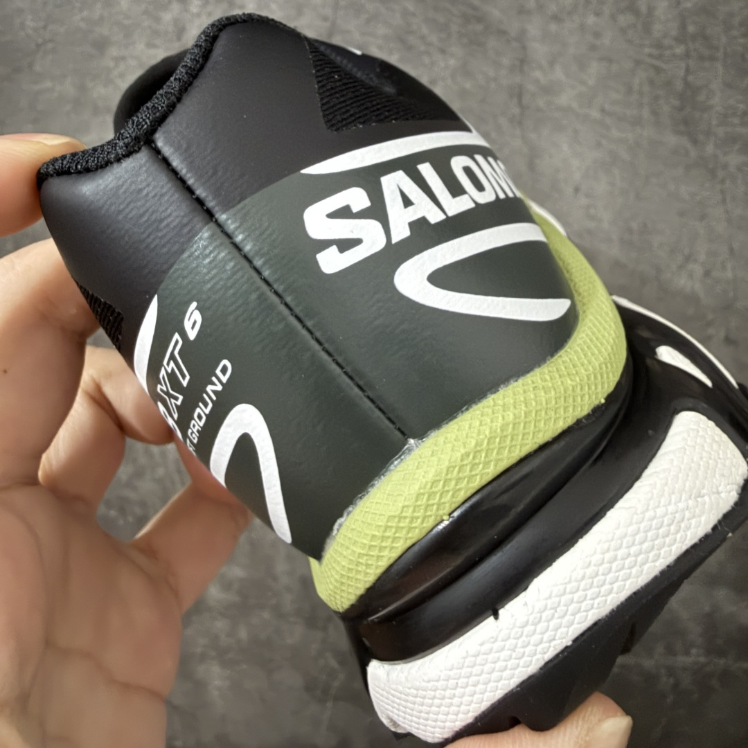 SALOMON萨洛蒙 XT-6 舒适百搭 户外越野耐磨包裹性支撑 男女同款低帮跑步鞋 黑绿  全新品质 巅峰之作 所有配