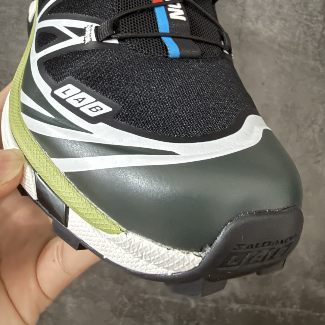 SALOMON萨洛蒙 XT-6 舒适百搭 户外越野耐磨包裹性支撑 男女同款低帮跑步鞋 黑绿  全新品质 巅峰之作 所有配