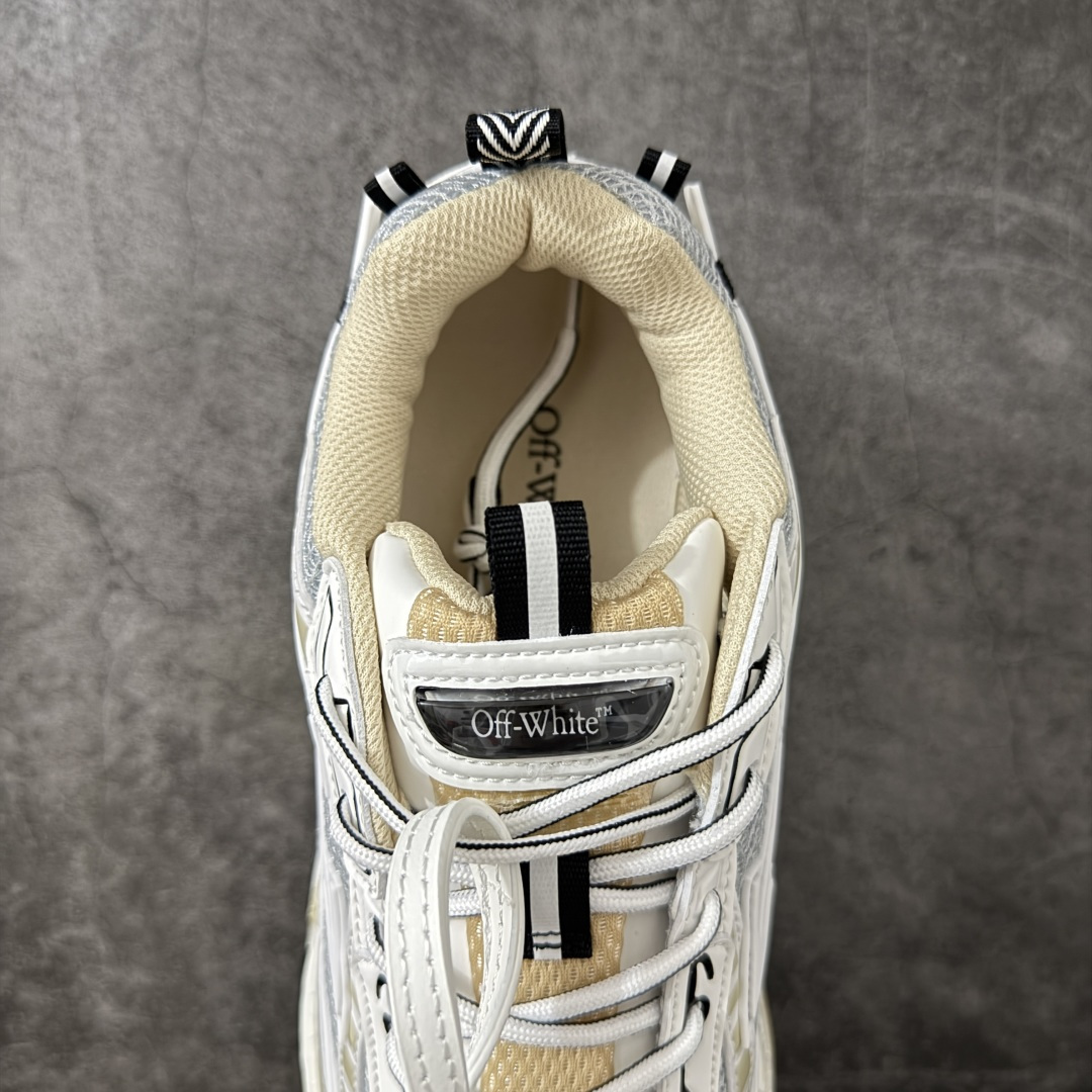 OFF-WHITE OW运动鞋 春夏走秀款球鞋 所有配件均通过定做出产正品裁片 原版比例大箭头定制网眼布双拼牛皮进口机器