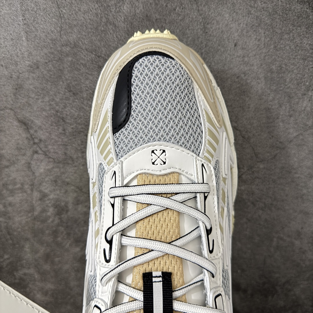 OFF-WHITE OW运动鞋 春夏走秀款球鞋 所有配件均通过定做出产正品裁片 原版比例大箭头定制网眼布双拼牛皮进口机器