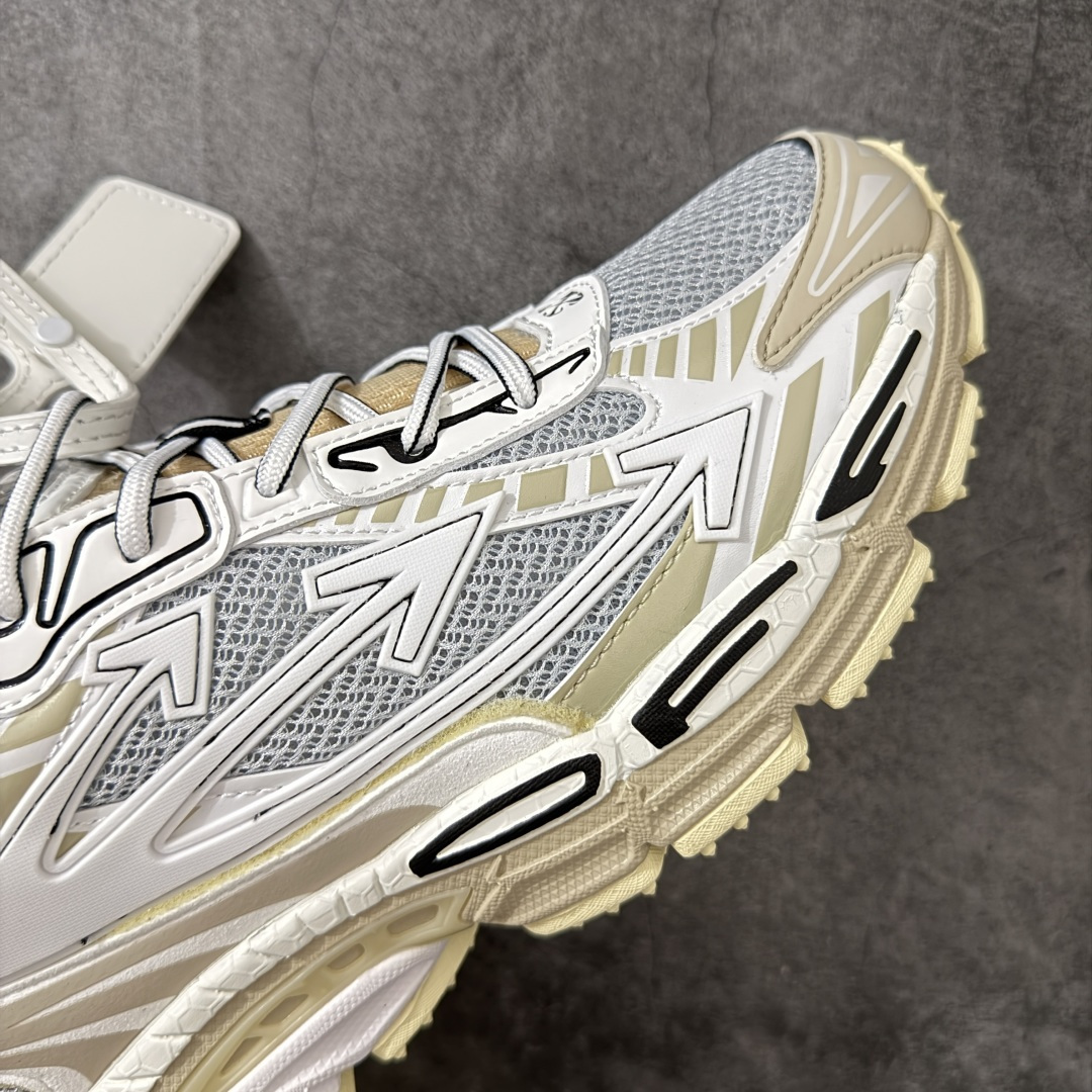 OFF-WHITE OW运动鞋 春夏走秀款球鞋 所有配件均通过定做出产正品裁片 原版比例大箭头定制网眼布双拼牛皮进口机器