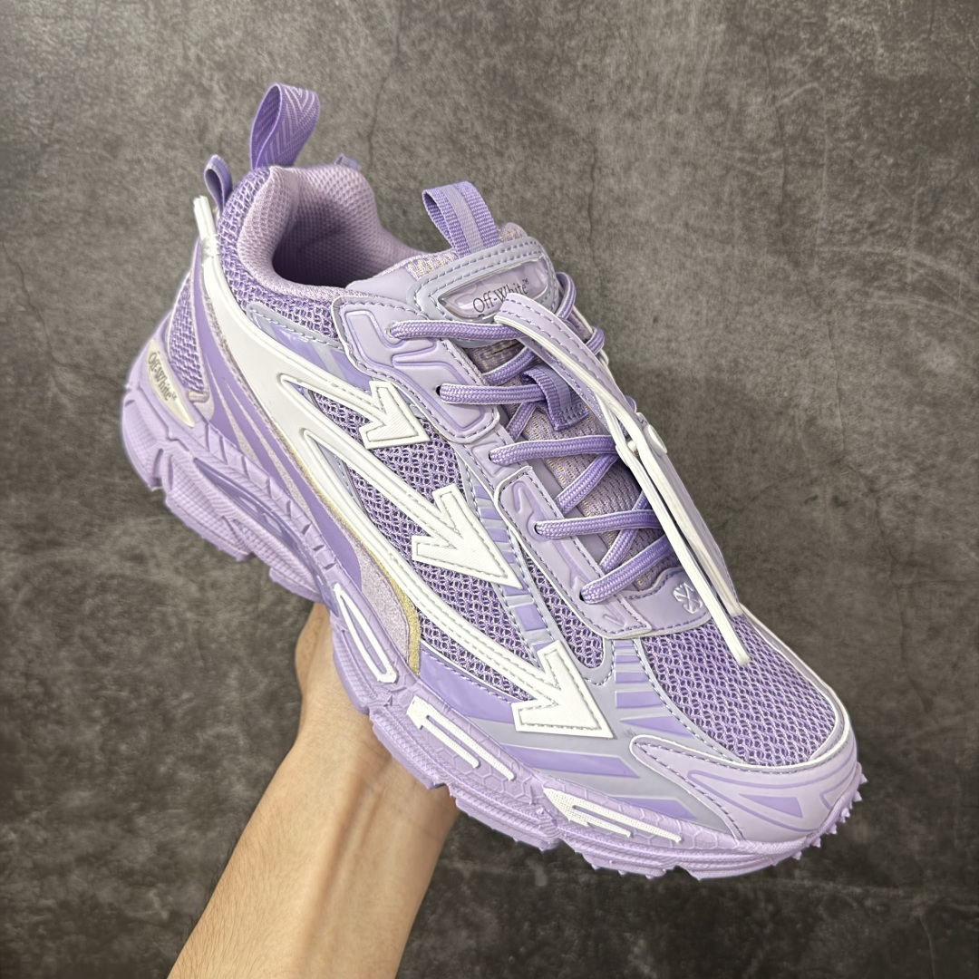 OFF-WHITE OW运动鞋 春夏走秀款球鞋 所有配件均通过定做出产正品裁片 原版比例大箭头定制网眼布双拼牛皮进口机器