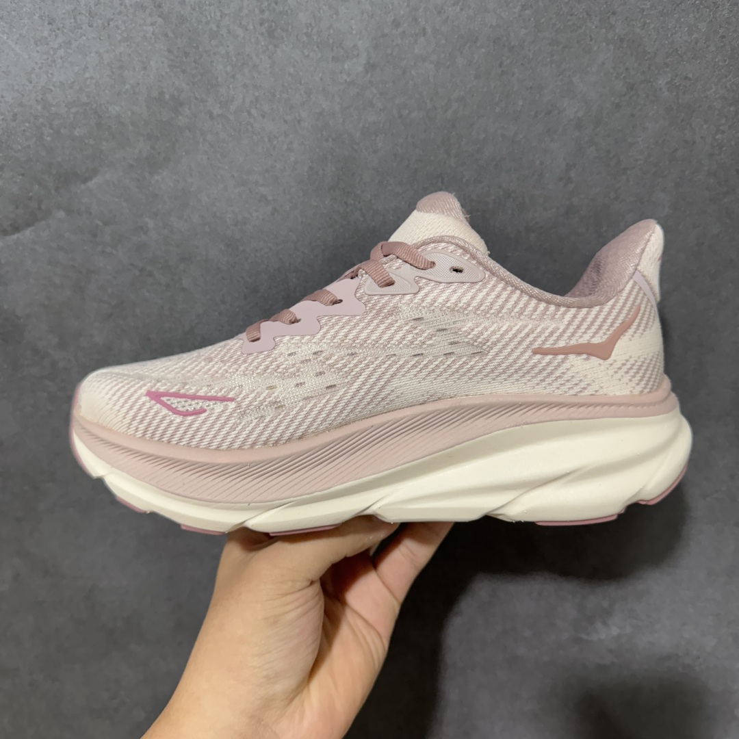 HOKA W CLIFTON PRO 轻量低帮户外越野跑鞋 户外山脉越野轻量运动跑鞋 鞋面用轻的无缝架构 鞋带用了弹性不