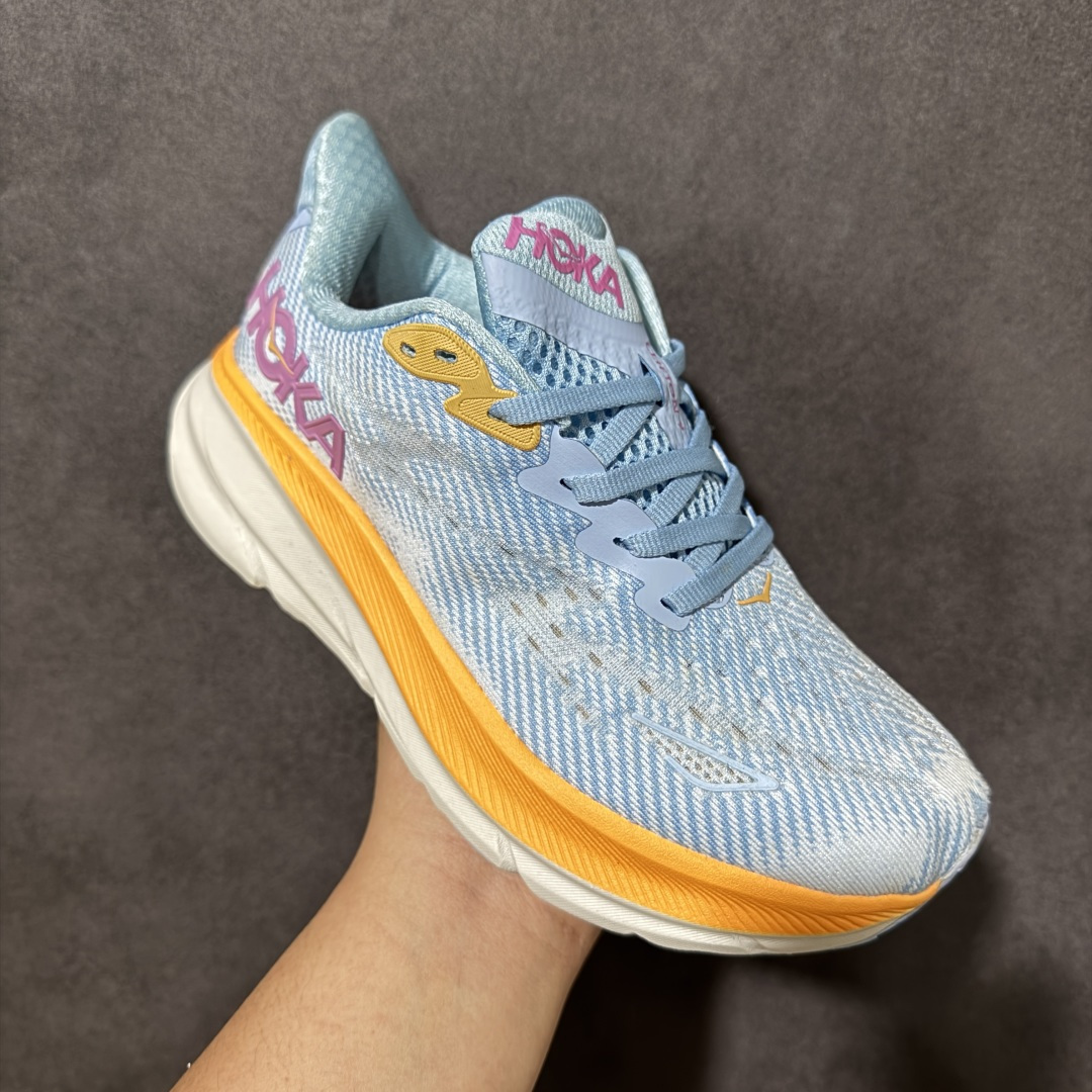 HOKA W CLIFTON PRO 轻量低帮户外越野跑鞋 户外山脉越野轻量运动跑鞋 鞋面用轻的无缝架构 鞋带用了弹性不