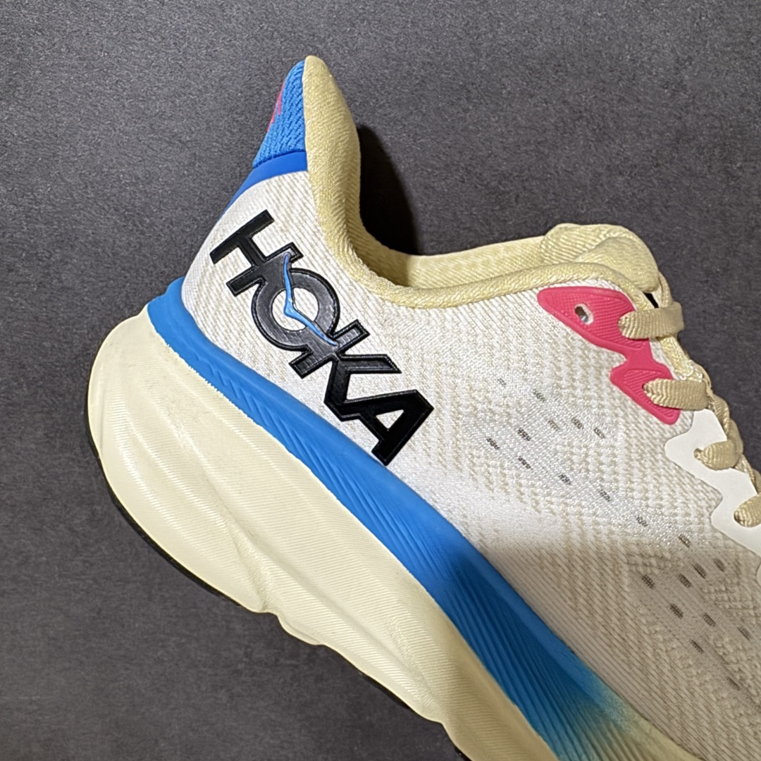 HOKA W CLIFTON PRO 轻量低帮户外越野跑鞋 户外山脉越野轻量运动跑鞋 鞋面用轻的无缝架构 鞋带用了弹性不