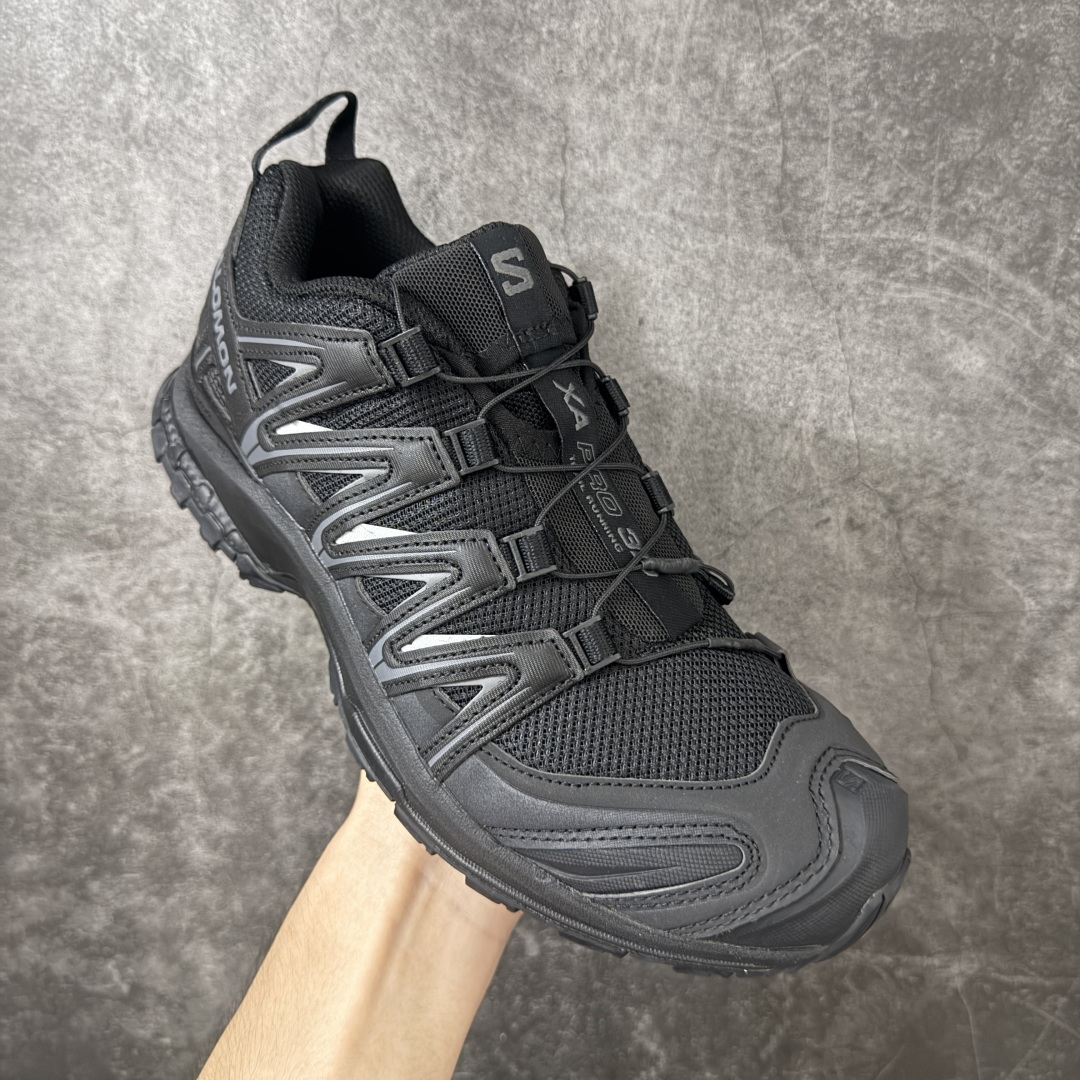 SALOMON萨洛蒙 XA Pro 3D 舒适百搭 户外越野耐磨包裹性支撑 男女同款低帮跑步鞋 黑色  性价比版本 私模