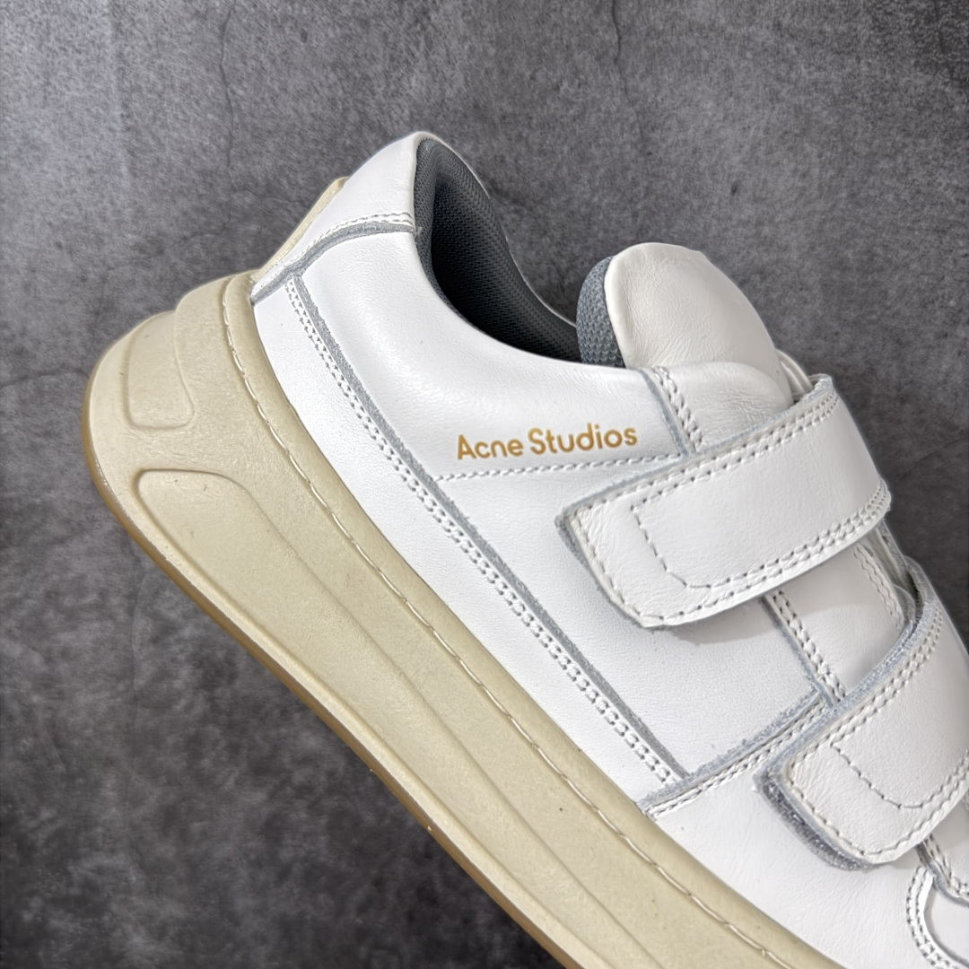 Acne Studios 2023 艾克妮魔术贴 低帮休闲小白鞋 得物热度蝉联榜首31天 海淘专供版 赵露思、杨超越、欧