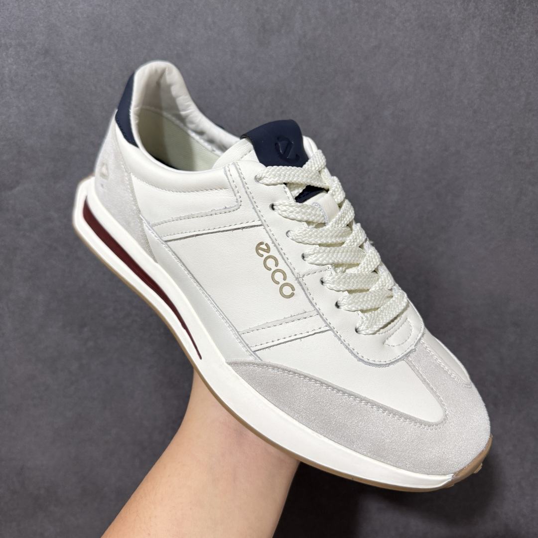 Ecco Biomc Artile Colour Extras 爱步男士低帮休闲鞋 牛皮材质 尺码：39-44 货号： 