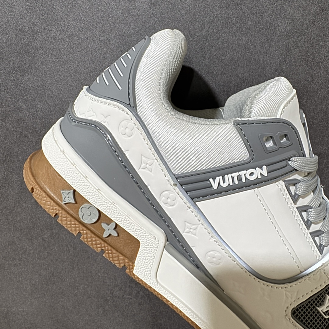 Louis Vuitton LV Trainer 时装走秀圆头系带运动鞋 高清洁度 专柜礼盒全套包装 超高性价比 尺码：