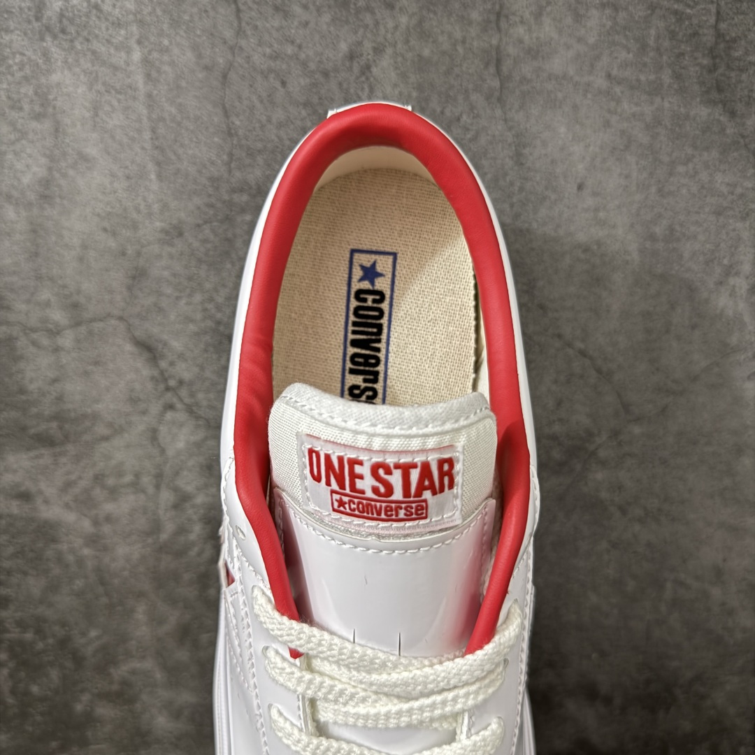 匡威OneStar星星鞋 白红漆皮 Converse One Star Ox 帆布休闲板鞋 C 行业一线头部硫化大厂出品