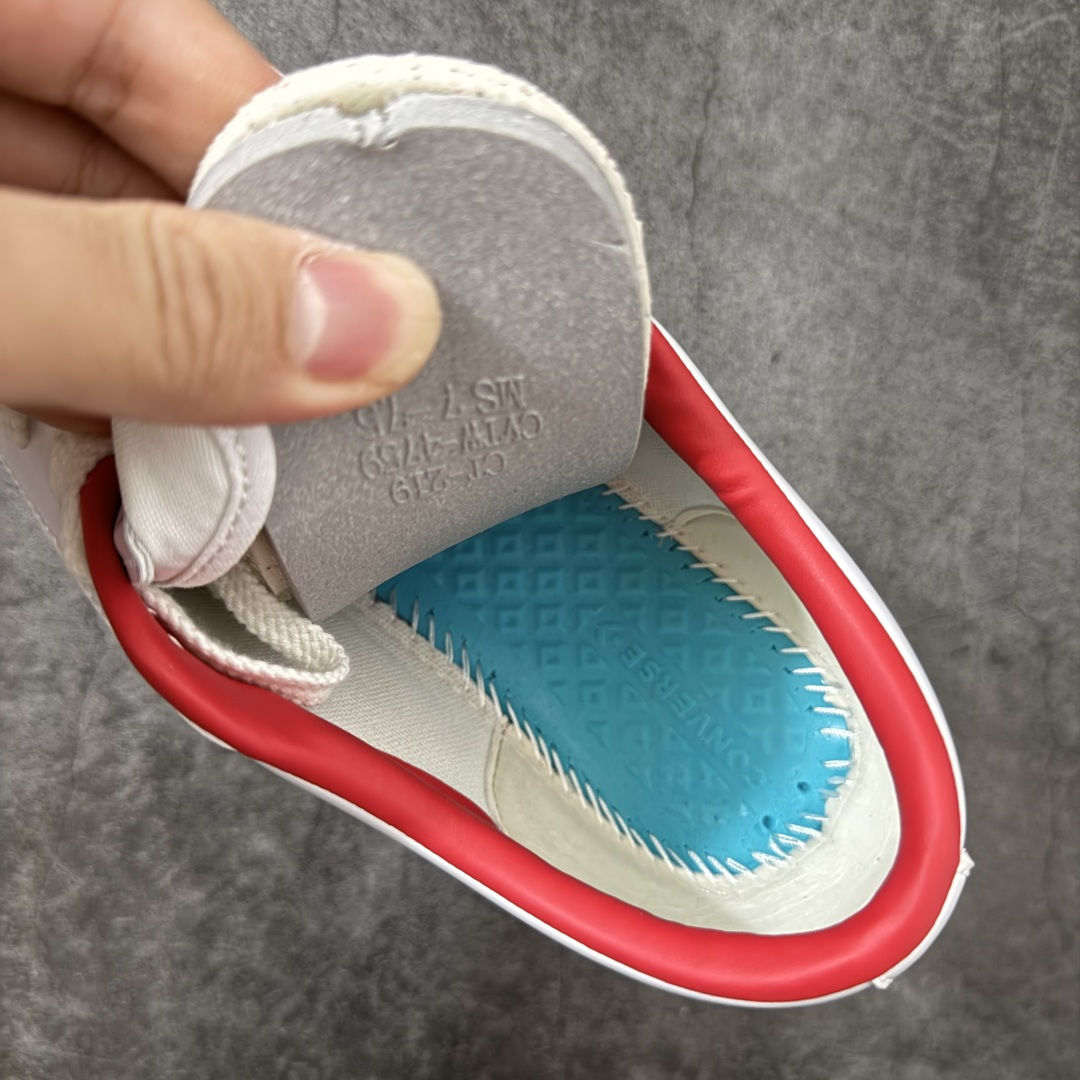 匡威OneStar星星鞋 白红漆皮 Converse One Star Ox 帆布休闲板鞋 C 行业一线头部硫化大厂出品