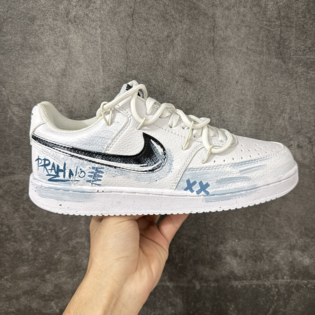 NIKE COURT VISION LO ‘DIY’定制 低帮百搭 透气休闲运动板鞋 兼顾舒适脚感和出众风范 演绎匠心之