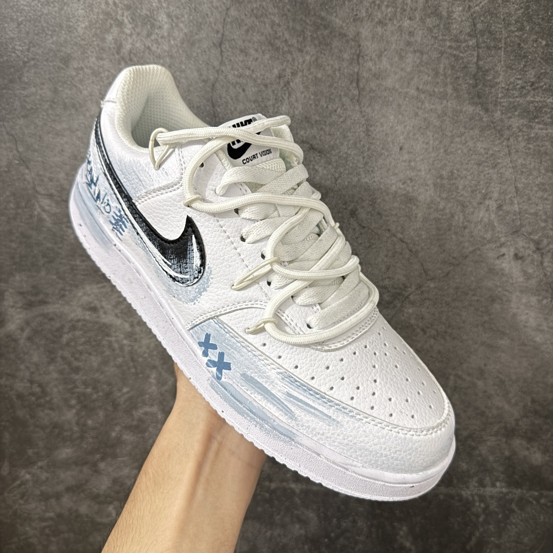 NIKE COURT VISION LO ‘DIY’定制 低帮百搭 透气休闲运动板鞋 兼顾舒适脚感和出众风范 演绎匠心之