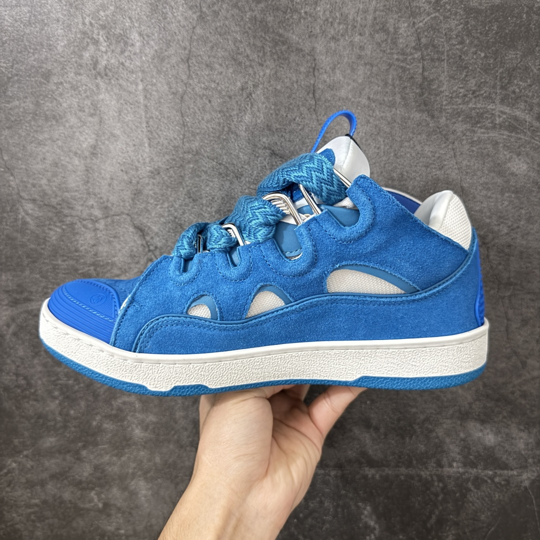 Lanvin Leather Curb Sneakers 浪凡面包鞋 现货 原版1:1开模重工艺制作 面料采用进口牛磨砂
