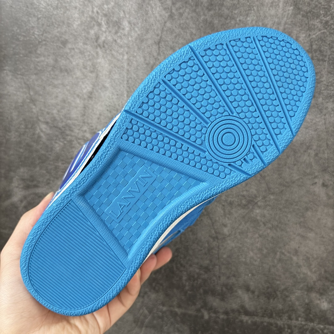 Lanvin Leather Curb Sneakers 浪凡面包鞋 现货 原版1:1开模重工艺制作 面料采用进口牛磨砂