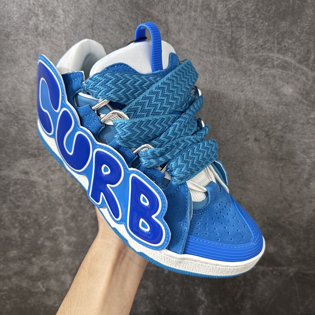 Lanvin Leather Curb Sneakers 浪凡面包鞋 现货 原版1:1开模重工艺制作 面料采用进口牛磨砂