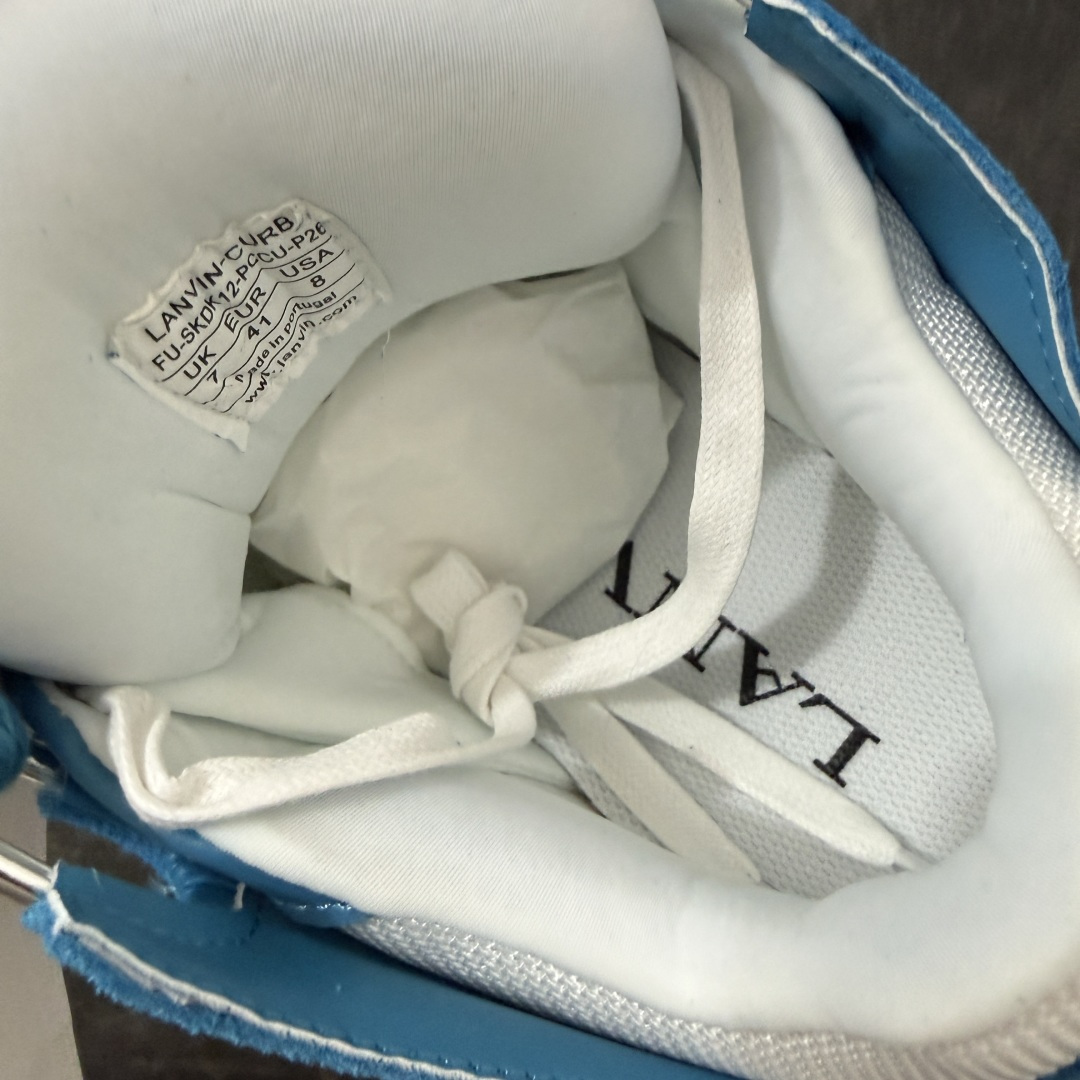 Lanvin Leather Curb Sneakers 浪凡面包鞋 现货 原版1:1开模重工艺制作 面料采用进口牛磨砂