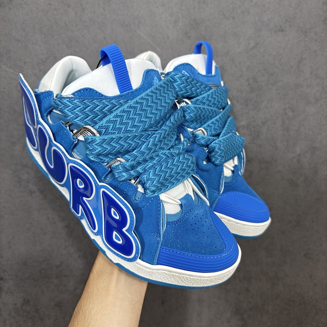 Lanvin Leather Curb Sneakers 浪凡面包鞋 现货 原版1:1开模重工艺制作 面料采用进口牛磨砂