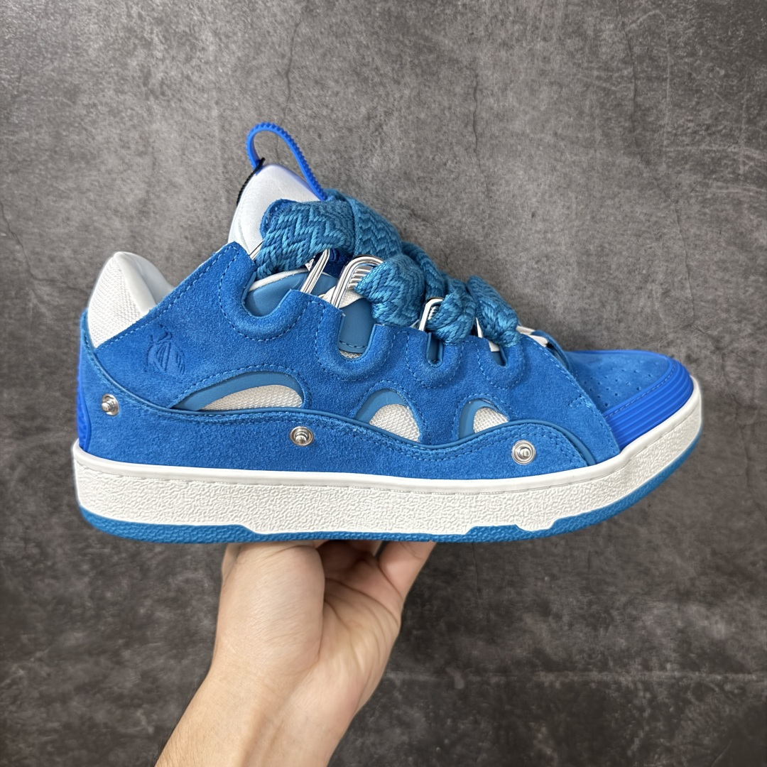 Lanvin Leather Curb Sneakers 浪凡面包鞋 现货 原版1:1开模重工艺制作 面料采用进口牛磨砂