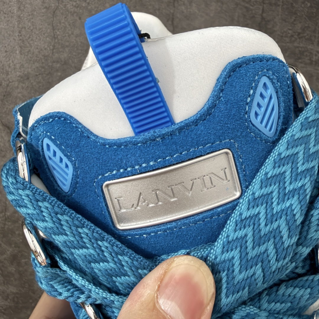 Lanvin Leather Curb Sneakers 浪凡面包鞋 现货 原版1:1开模重工艺制作 面料采用进口牛磨砂