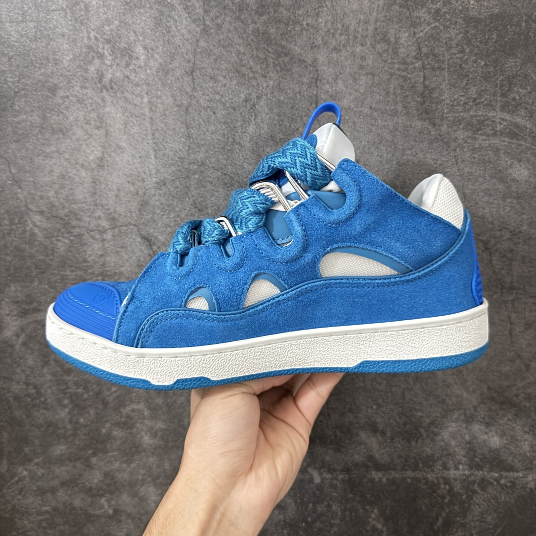 Lanvin Leather Curb Sneakers 浪凡面包鞋 现货 原版1:1开模重工艺制作 面料采用进口牛磨砂