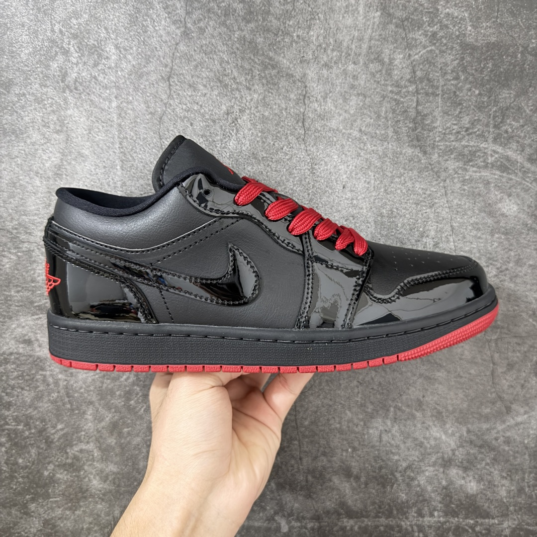 Air Jordan Low AJ1 乔1黑红漆皮 低帮文化休闲运动板鞋 -161/606 市面中低帮最具代表性版本没有