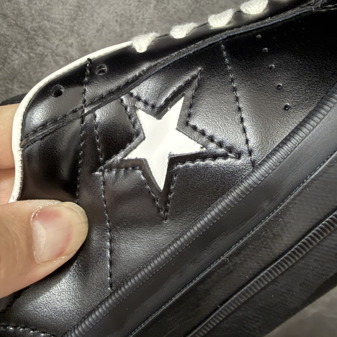 匡威OneStar星星鞋 黑白漆皮 Converse One Star Ox 帆布休闲板鞋 C 行业一线头部硫化大厂出品